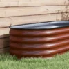 Outsunny 8' x 2' x 1.4' Galvanized Raised Garden Bed Kit, Outdoor Metal Elevated Planter Box with Safety Edging, Easy DIY Stock Tank for Growing Flowers, Herbs & Vegetables, Brown - Image 14