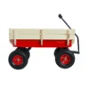 outdoor sport wagon tools cart wooden side panels air tires Wagon (red) - Image 19