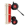 outdoor sport wagon tools cart wooden side panels air tires Wagon (red) - Image 26