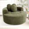 Round Sofa Bed with Memory Foam Sectional Couches for Living Room, Cloud Couch with three pillows - Image 10