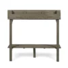 3-Piece Balcony Bar Set with Bottom Shelf Table and 2 Stools, Grey Finish - Image 9