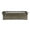 3-Piece Balcony Bar Set with Bottom Shelf Table and 2 Stools, Grey Finish - Image 8