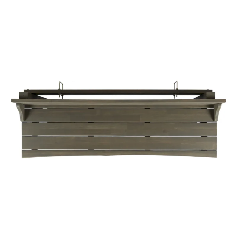 3-Piece Balcony Bar Set with Bottom Shelf Table and 2 Stools, Grey Finish - Image 8
