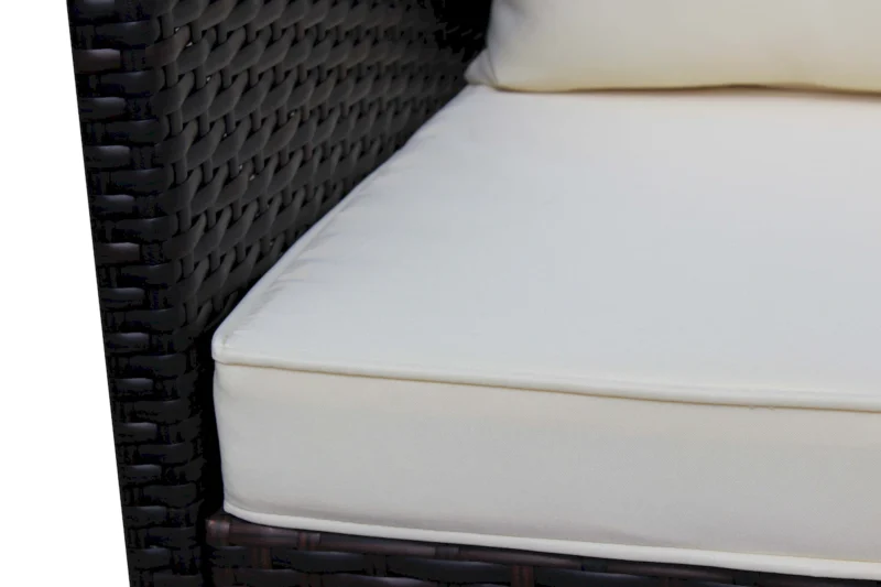 Outdoor patio Furniture sets 3 piece Conversation set wicker Ratten Sectional Sofa With Seat Cushions(Beige Cushion) - Image 14