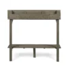 3-Piece Balcony Bar Set with Bottom Shelf Table and 2 Stools, Grey Finish - Image 5