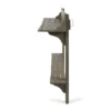 3-Piece Balcony Bar Set with Bottom Shelf Table and 2 Stools, Grey Finish - Image 2