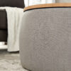 Round Storage Ottoman, 2 in 1 Function, Work as End table and Ottoman - Image 12