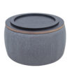 Round Storage Ottoman, 2 in 1 Function, Work as End table and Ottoman - Image 20