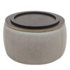 Round Storage Ottoman, 2 in 1 Function, Work as End table and Ottoman - Image 16