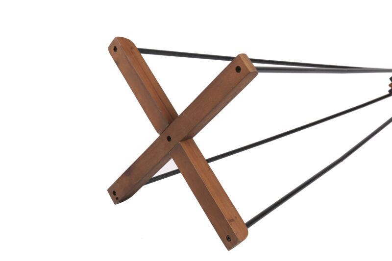 Reclaimed Wood and Metal Freestanding Coat Rack with Hooks use in bedroom, living room - Image 10