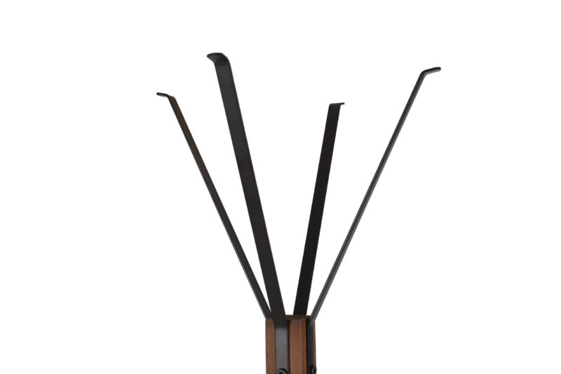 Reclaimed Wood and Metal Freestanding Coat Rack with Hooks use in bedroom, living room - Image 6