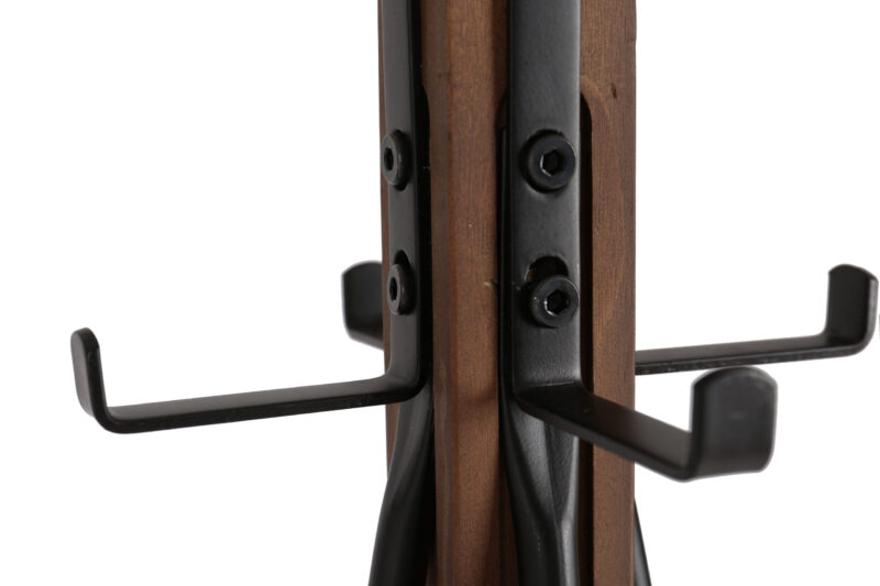 Reclaimed Wood and Metal Freestanding Coat Rack with Hooks use in bedroom, living room - Image 8