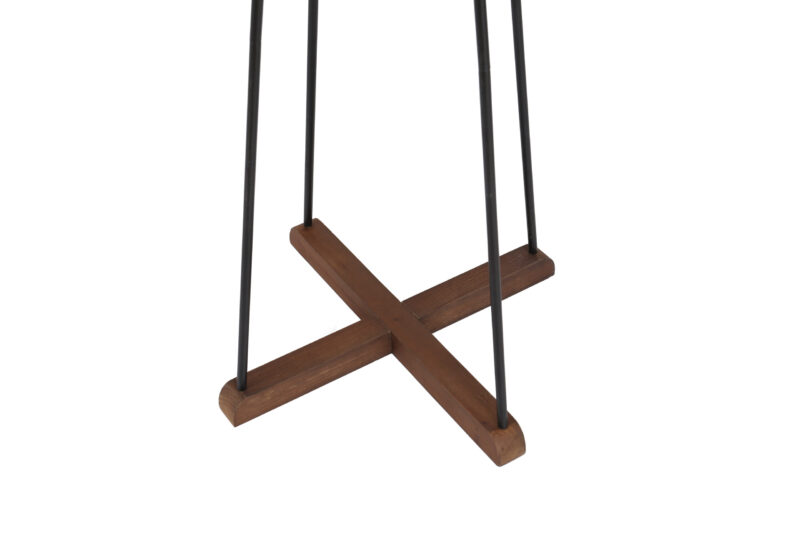 Reclaimed Wood and Metal Freestanding Coat Rack with Hooks use in bedroom, living room - Image 9