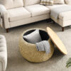 Round Storage Ottoman, 2 in 1 Function, Work as End table and Ottoman - Image 29