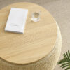 Round Storage Ottoman, 2 in 1 Function, Work as End table and Ottoman - Image 32