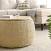 Round Storage Ottoman, 2 in 1 Function, Work as End table and Ottoman - Image 27