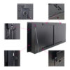 42 inch recessed ultra thin tempered glass front wall mounted electric fireplace with remote and multi color flame & emberbed, LED light heater - Image 11