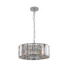 17" Chrome Crystal Pendant Chandelier, Modern Hanging Light Fixture with Adjustable Height, 4-Light E26 Base for Living Room, Dining Room, or Kitchen (No Bulbs) - Image 10