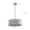 17" Chrome Crystal Pendant Chandelier, Modern Hanging Light Fixture with Adjustable Height, 4-Light E26 Base for Living Room, Dining Room, or Kitchen (No Bulbs) - Image 11