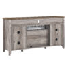 55 inch TV Media Stand with Electric Fireplace KD Inserts Heater,Gray Wash Color - Image 10