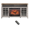 55 inch TV Media Stand with Electric Fireplace KD Inserts Heater,Gray Wash Color - Image 8
