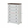 Modern 6 Drawer Dresser, Dressers for Bedroom, Tall Chest of Drawers Closet Organizers & Storage Clothes - Easy Pull Handle, Textured Borders Living Room, Hallway,L 29.53''*W15.75''*H48.03''White - Image 5