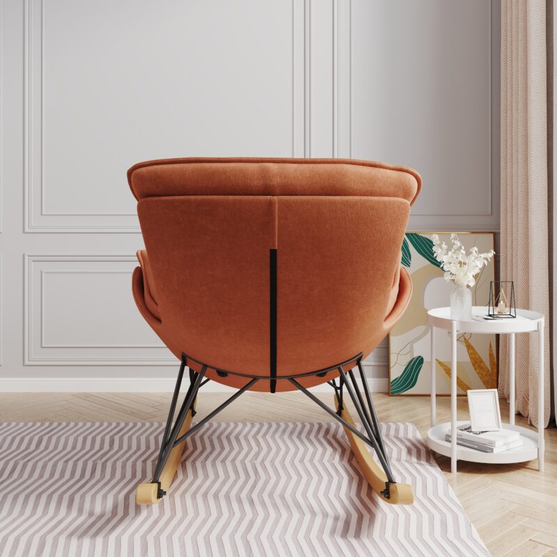 Leisure sofa single rocking chair, light luxury sofa chair, balcony leisure area single chair, comfortable and breathable characteristic chair, detachable and washable seat cushion - Image 4