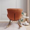 Leisure sofa single rocking chair, light luxury sofa chair, balcony leisure area single chair, comfortable and breathable characteristic chair, detachable and washable seat cushion - Image 4