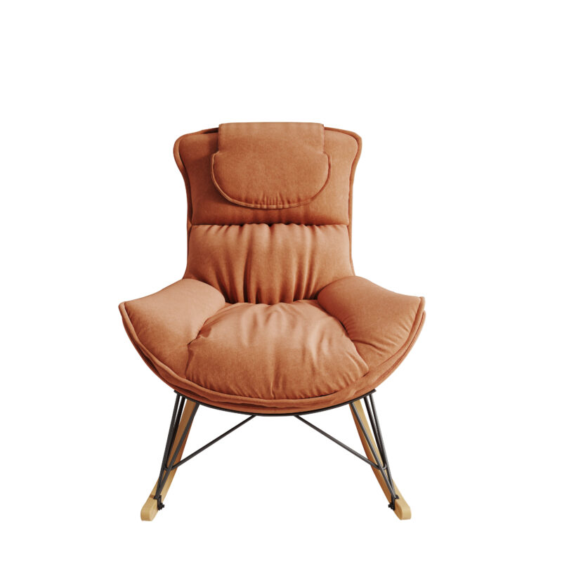Leisure sofa single rocking chair, light luxury sofa chair, balcony leisure area single chair, comfortable and breathable characteristic chair, detachable and washable seat cushion - Image 6