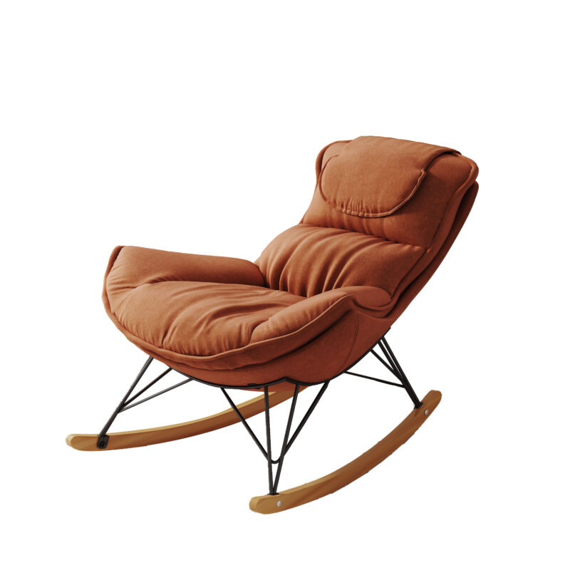 Leisure sofa single rocking chair, light luxury sofa chair, balcony leisure area single chair, comfortable and breathable characteristic chair, detachable and washable seat cushion - Image 8