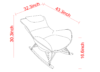 Leisure sofa single rocking chair, light luxury sofa chair, balcony leisure area single chair, comfortable and breathable characteristic chair, detachable and washable seat cushion - Image 10