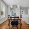 17" Chrome Crystal Pendant Chandelier, Modern Hanging Light Fixture with Adjustable Height, 4-Light E26 Base for Living Room, Dining Room, or Kitchen (No Bulbs) - Image 2