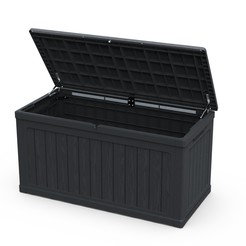 230 Gallon Large Outdoor Storage XXL Deck Box for Patio Furniture, Outdoor Cushions, Garden Tools and Sports/Pools Equipment, Waterproof Resin, Lockable, Black - Image 10