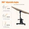 Wooden 1500 Piece Puzzle Table with Drawer, 35"*27.17" Adjustable Puzzle Table, 360° Tilting Puzzle Table with Legs and Wheels, Adjustable Height and Angle, with Protective Cover - Image 7