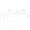 Convertible Sleeper Sofa, Modern Folding Futon Corduroy Floor Foam Compression Loveseat Sofa Bed Couch, Foldable Full Size Guest Bed with 2 Pillows for Living Room Bedroom Apartment - Image 17