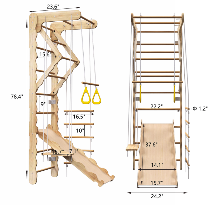 Toddler Climbing Toys Indoor Kids Pikler Triangle Set Foldable Indoor Ladder Climbing Gym Climber - Image 4