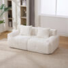 73" Modern Modular Sectional Sofa Loveseat, 2 Seater Tufted Comfy Cloud Tufted Floor Convertible Couch with 2 Pillows, Boneless Conversion Sofa for Living Room,Office, Apartment,Guestroom - Image 15