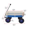 Outdoor Wagon All Terrain Pulling Wood Railing Air Tires Garden Cart - Image 13