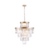 Golden Luxury Crystal Chandelier Modern Chandeliers Lights Fixture Hanging Pendant Light Fixture for Dining Room Bedroom Living Room Dia 23.6 Inch-Gold - Image 12