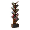 9 Tier Tree Bookshelf with Drawer Bookcase, Modern Book Storage, Free Standing Tree Bookcase, Utility Organizer Shelves for Home Office, Living Room, Bedroom, Rustic Brown - Image 10