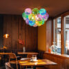 Colorful Glass Bubble Ball Swirled Glass Chandelier 15 Inch 3 Light, Small Pendant Light Fixture for Bedroom Study Restaurant - Image 17