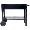 Products Elevated Mobile Raised Ergonomic Metal Planter Garden Bed for Backyard, Patio w/Wheels, Lower Shelf, black - Image 12