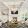 Golden Luxury Crystal Chandelier Modern Chandeliers Lights Fixture Hanging Pendant Light Fixture for Dining Room Bedroom Living Room Dia 23.6 Inch-Gold - Image 3