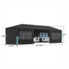 10x30' Wedding Party Canopy Tent Outdoor Gazebo with 8 Removable Sidewalls Black Color - Image 14