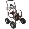 Expressions Metal Hose Reel Cart with Wheels - Heavy Duty Hose Caddie - 250 Ft Hose Capacity - Image 13