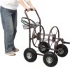 Expressions Metal Hose Reel Cart with Wheels - Heavy Duty Hose Caddie - 250 Ft Hose Capacity - Image 5