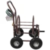 Expressions Metal Hose Reel Cart with Wheels - Heavy Duty Hose Caddie - 250 Ft Hose Capacity - Image 7