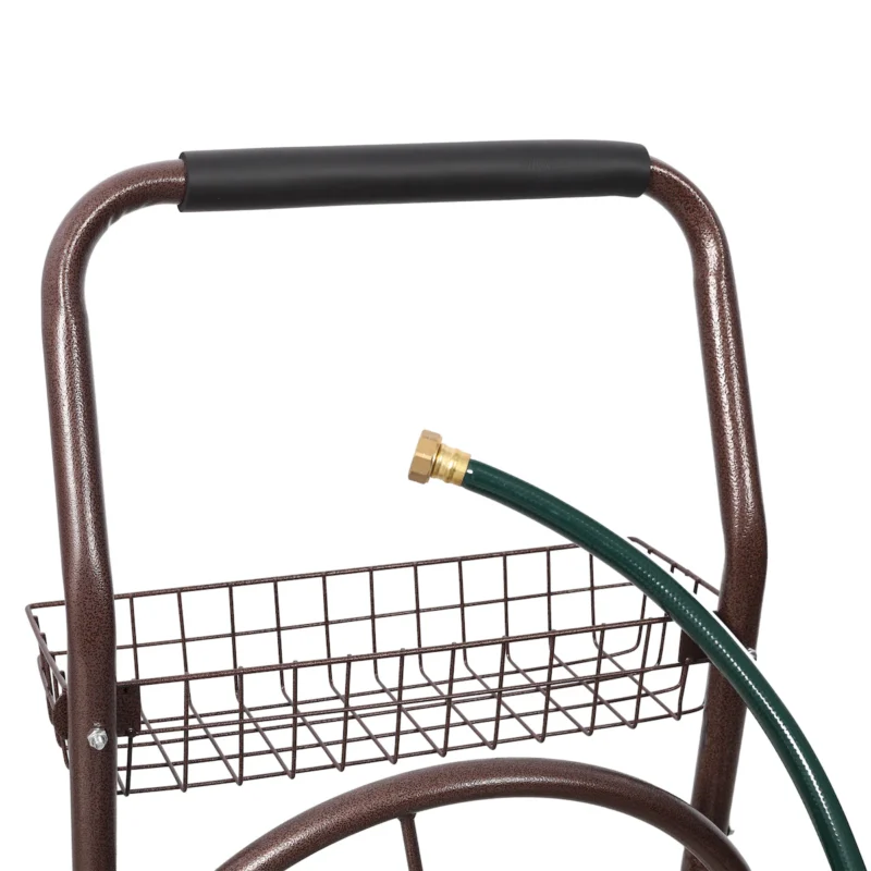 Expressions Metal Hose Reel Cart with Wheels - Heavy Duty Hose Caddie - 250 Ft Hose Capacity - Image 9