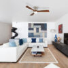 52 Inch Ceiling Fan with Light, 3 Light Walnut Solid Wood Blades,Remote Control,6-speed Reversible DC Motor for Bed Room,Dining Room,Living Room. - Image 3