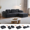 104" Boneless sofa,Sectional Compressed Couch with Chaise, Deep Seat Modular Sectional Sofa Chenille Memory Foam Sofa Boneless Couches for Living Room Bedroom, No Assembly Required - Image 11